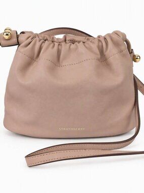 EUC Strathberry Charlotte Drawstring Bag Dusky Rose Pink